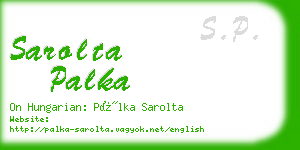 sarolta palka business card